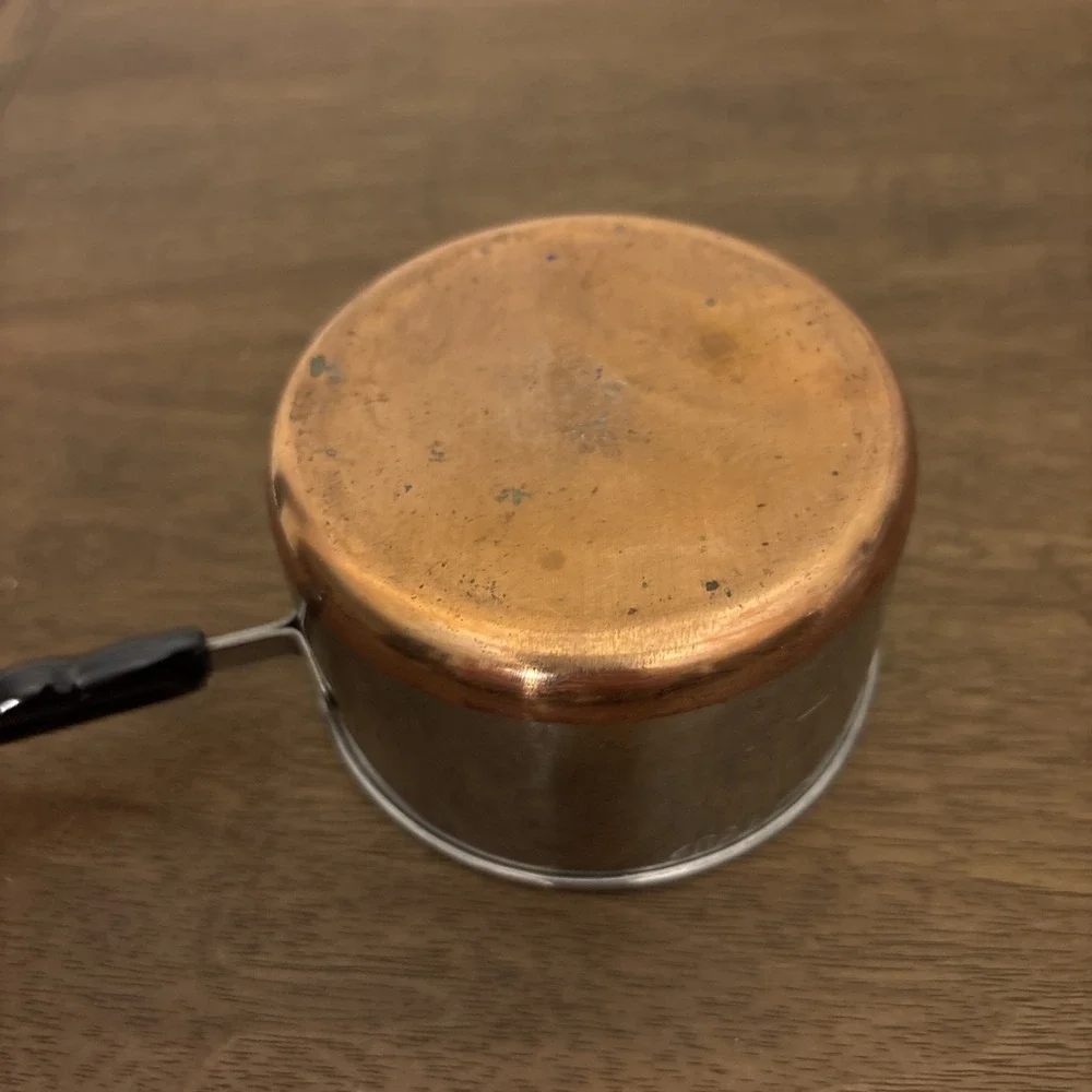 Vintage Revere Ware 1 Cup Measuring Mini Pan Copper Bottom Melting Sauce Pot